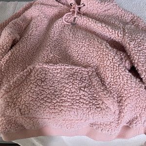 Love tree pink fluffy hoodie size medium